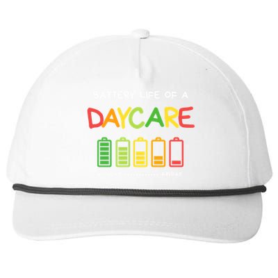 Funny Battery Life Of A Daycare Teacher Appreciation School Meaningful Gift Snapback Five-Panel Rope Hat