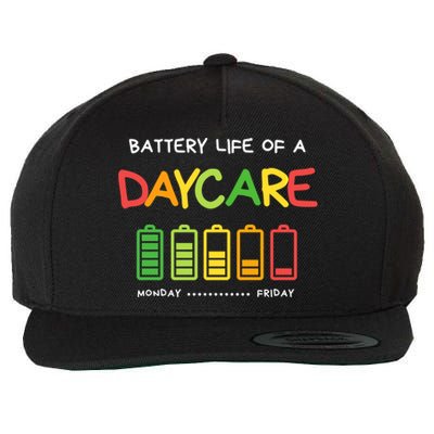 Funny Battery Life Of A Daycare Teacher Appreciation School Meaningful Gift Wool Snapback Cap