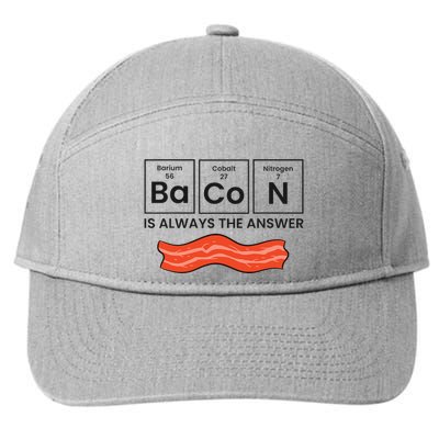 Funny Bacon Lover Bacon Is Always The Answer 7-Panel Snapback Hat