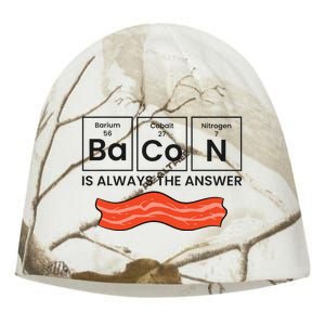 Funny Bacon Lover Bacon Is Always The Answer Kati - Camo Knit Beanie