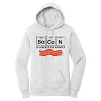 Funny Bacon Lover Bacon Is Always The Answer Women's Pullover Hoodie