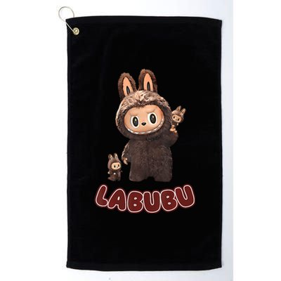 Funny Brown Labubu Cute Labubu The Monsters Platinum Collection Golf Towel