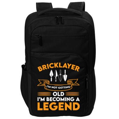 Funny Bricklayer Legend Brickmason Saying Brick Masonry Impact Tech Backpack