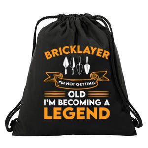 Funny Bricklayer Legend Brickmason Saying Brick Masonry Drawstring Bag