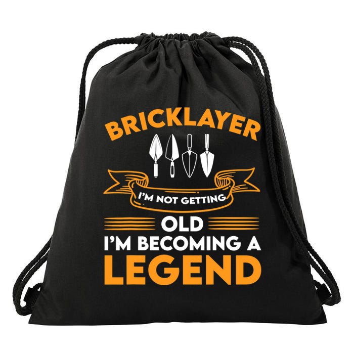 Funny Bricklayer Legend Brickmason Saying Brick Masonry Drawstring Bag