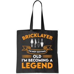 Funny Bricklayer Legend Brickmason Saying Brick Masonry Tote Bag