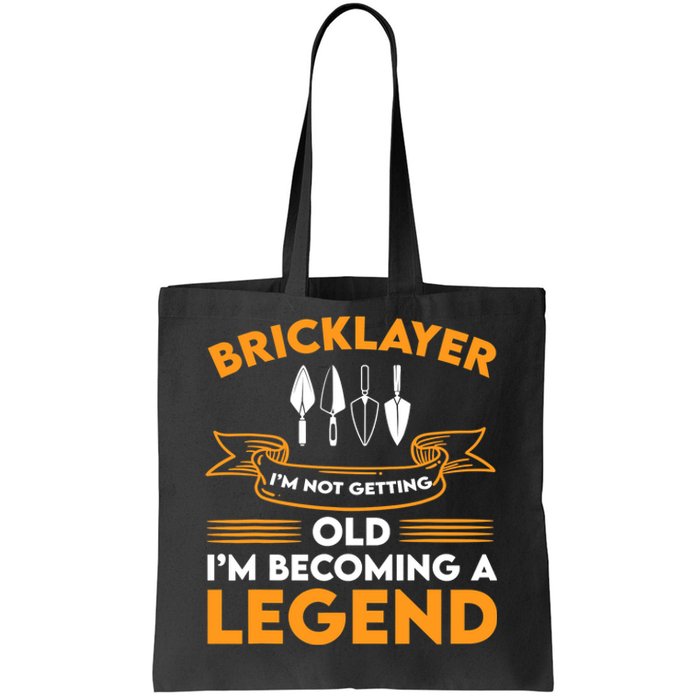 Funny Bricklayer Legend Brickmason Saying Brick Masonry Tote Bag