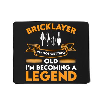 Funny Bricklayer Legend Brickmason Saying Brick Masonry Mousepad