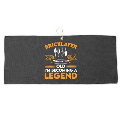 Funny Bricklayer Legend Brickmason Saying Brick Masonry Large Microfiber Waffle Golf Towel