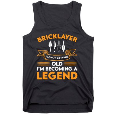 Funny Bricklayer Legend Brickmason Saying Brick Masonry Tank Top