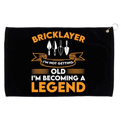 Funny Bricklayer Legend Brickmason Saying Brick Masonry Grommeted Golf Towel