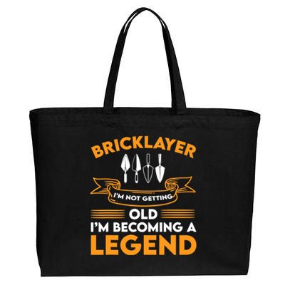 Funny Bricklayer Legend Brickmason Saying Brick Masonry Cotton Canvas Jumbo Tote