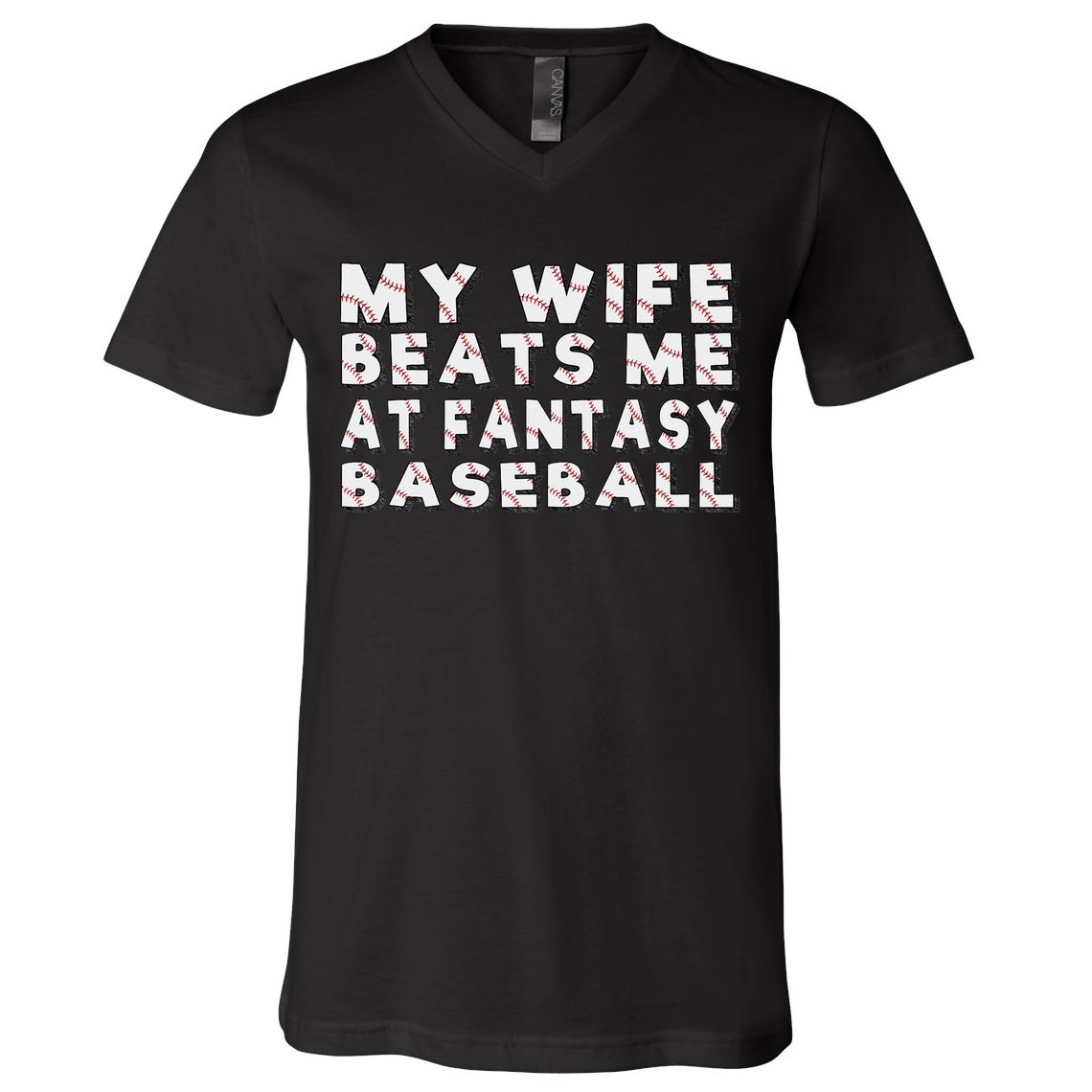 Fantasy Baseball Legend Funny Fantasy Baseball Champion V-Neck T-Shirt