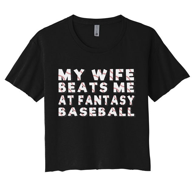 Fantasy Baseball Legend Funny Fantasy Baseball Champion Women's Crop Top Tee