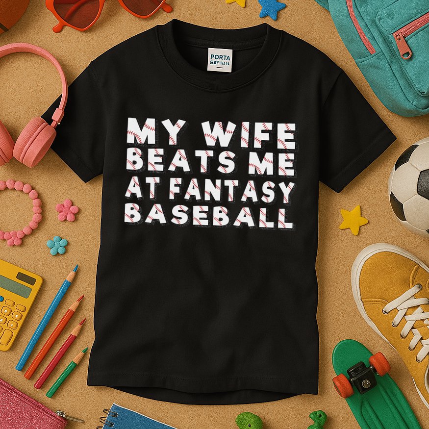 Fantasy Baseball Legend Funny Fantasy Baseball Champion Kids T-Shirt