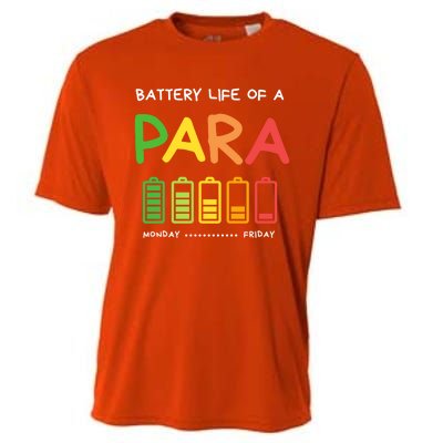 Funny Battery Life Of A Para Professional Teacher School Cool Gift Cooling Performance Crew T-Shirt