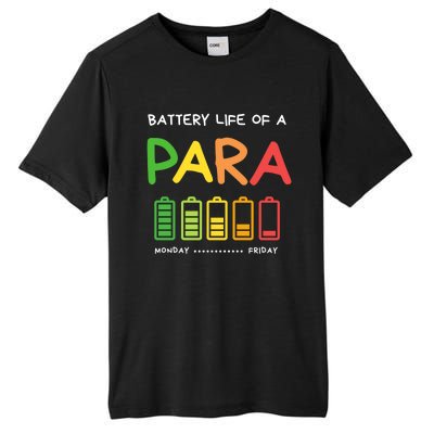 Funny Battery Life Of A Para Professional Teacher School Cool Gift Tall Fusion ChromaSoft Performance T-Shirt