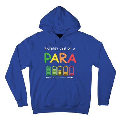 Funny Battery Life Of A Para Professional Teacher School Cool Gift Hoodie