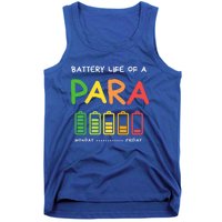 Funny Battery Life Of A Para Professional Teacher School Cool Gift Tank Top