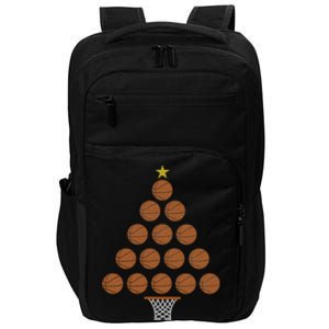 Funny Basketball Lover Christmas Tree Hoops Theme Girl Boy Impact Tech Backpack