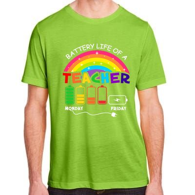 Funny Battery Life Of A Teacher Appreciati To School Funny Gift Adult ChromaSoft Performance T-Shirt