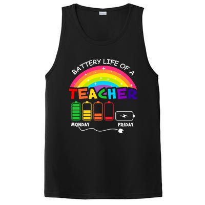 Funny Battery Life Of A Teacher Appreciati To School Funny Gift PosiCharge Competitor Tank