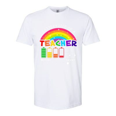 Funny Battery Life Of A Teacher Appreciati To School Funny Gift Softstyle CVC T-Shirt