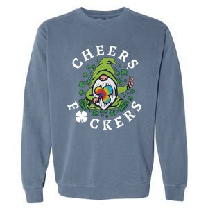 Friends Beer Lover Cheers Feckers Garment-Dyed Sweatshirt