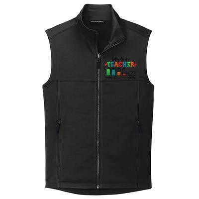 Funny Battery Life Of A Teacher From Monday To Friday Gift Collective Smooth Fleece Vest