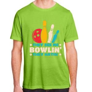 Funny Bowling Lover For Bowler Adult ChromaSoft Performance T-Shirt