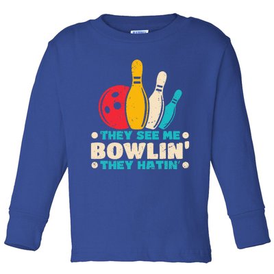 Funny Bowling Lover For Bowler Toddler Long Sleeve Shirt