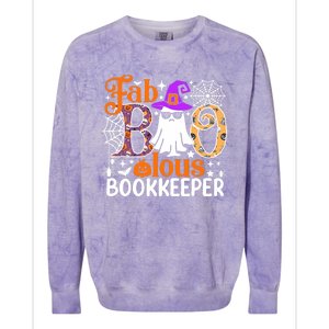 Fab Boo Lous Bookkeeper Funny Halloween Costume Colorblast Crewneck Sweatshirt