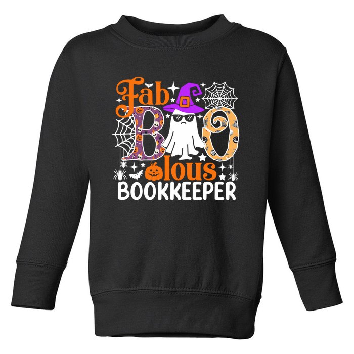 Fab Boo Lous Bookkeeper Funny Halloween Costume Toddler Sweatshirt