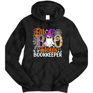 Fab Boo Lous Bookkeeper Funny Halloween Costume Tie Dye Hoodie