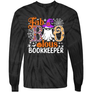 Fab Boo Lous Bookkeeper Funny Halloween Costume Tie-Dye Long Sleeve Shirt