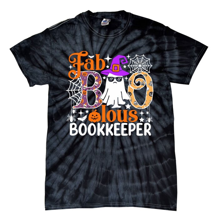 Fab Boo Lous Bookkeeper Funny Halloween Costume Tie-Dye T-Shirt