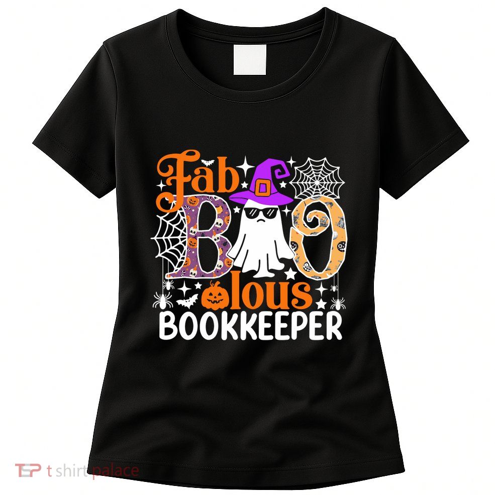 Fab Boo Lous Bookkeeper Funny Halloween Costume Womens T-Shirt