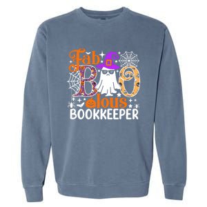 Fab Boo Lous Bookkeeper Funny Halloween Costume Garment-Dyed Sweatshirt