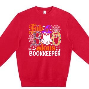 Fab Boo Lous Bookkeeper Funny Halloween Costume Premium Crewneck Sweatshirt