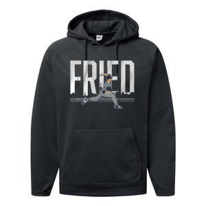 Fried Baseball Lover Max Fan Performance Fleece Hoodie