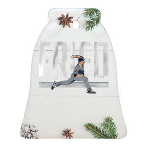 Fried Baseball Lover Max Fan Ceramic Bell Ornament