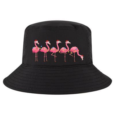 Flamingo Bird Lover Xmas Light Santa Pink Flamingo Christmas Gift Cool Comfort Performance Bucket Hat