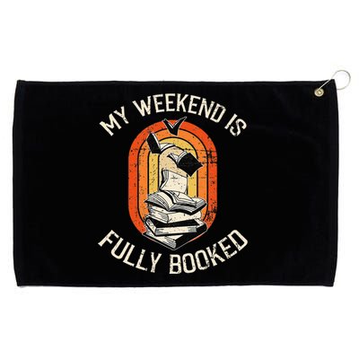 Funny Book Lover Retro Reading Lover Grommeted Golf Towel