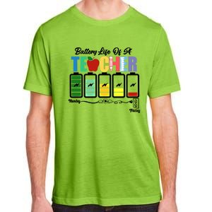 Funny Battery Life Of A Teacher Pregreat Giftk Teacher Cool Gift Adult ChromaSoft Performance T-Shirt