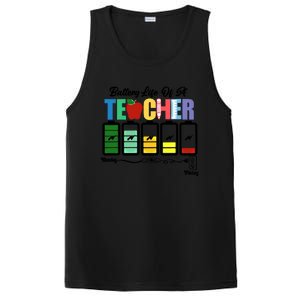 Funny Battery Life Of A Teacher Pregreat Giftk Teacher Cool Gift PosiCharge Competitor Tank