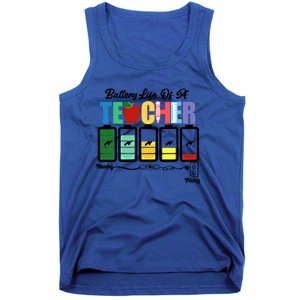 Funny Battery Life Of A Teacher Pregreat Giftk Teacher Cool Gift Tank Top