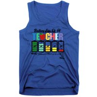 Funny Battery Life Of A Teacher Pregreat Giftk Teacher Cool Gift Tank Top