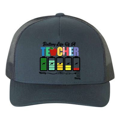 Funny Battery Life Of A Teacher Pregreat Giftk Teacher Cool Gift Yupoong Adult 5-Panel Trucker Hat