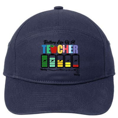 Funny Battery Life Of A Teacher Pregreat Giftk Teacher Cool Gift 7-Panel Snapback Hat