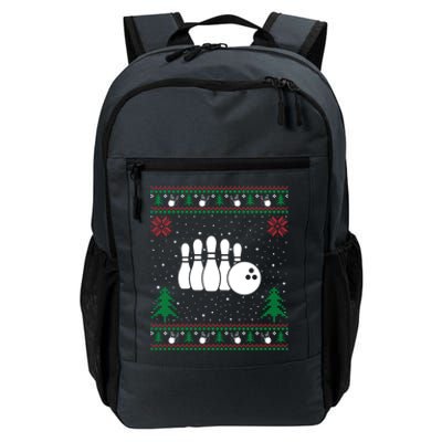 Funny Bowling Lovers Santa Hat Ugly Christmas Sweater Cute Gift Daily Commute Backpack